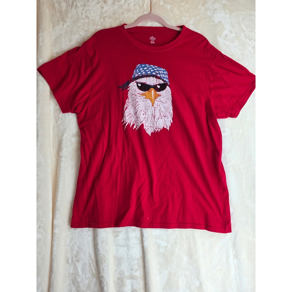 Celebrate Patriotic Eagle Graphic T Shirt Red XL XLarge Mens Menswear
